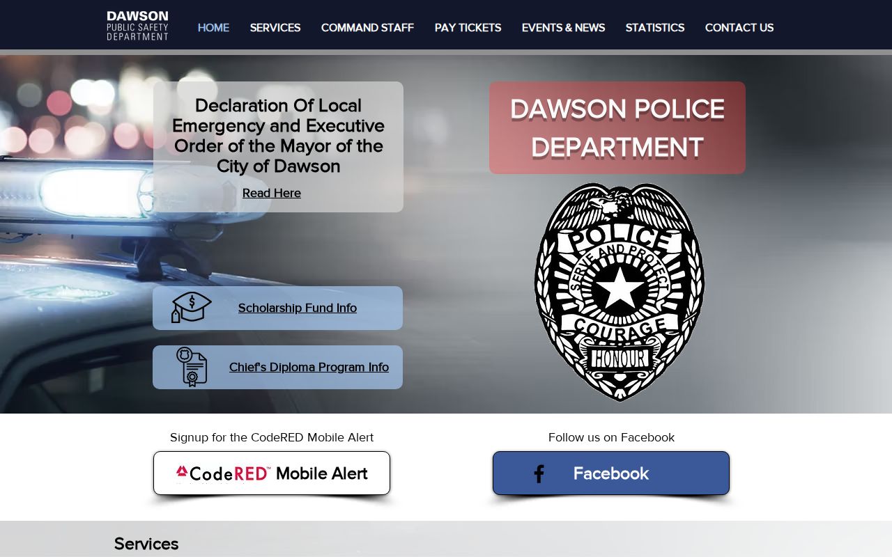 Dawson Public Safety official Terrell County arrest-record contact source